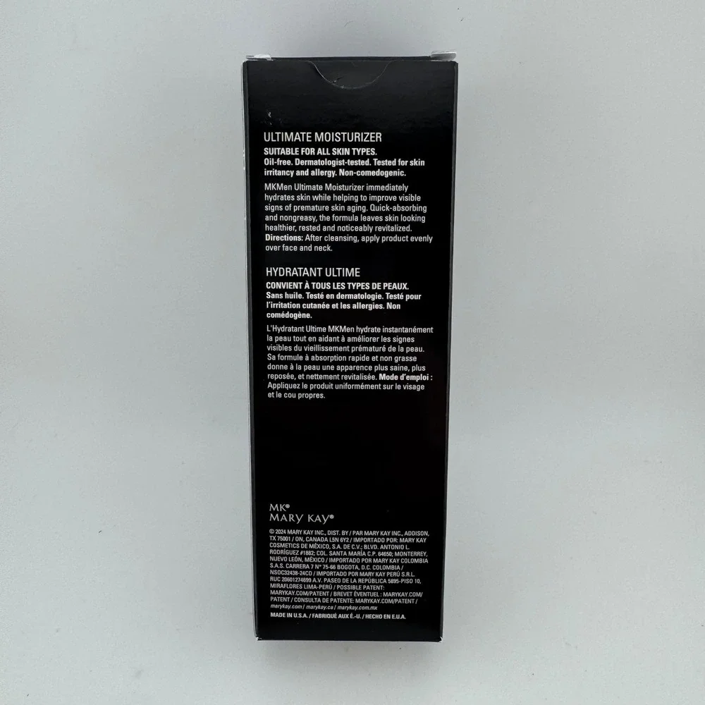 Mary Kay MK Men Ultimate Moisturizer 3oz Black New Oil-Free Hydrating Lotion